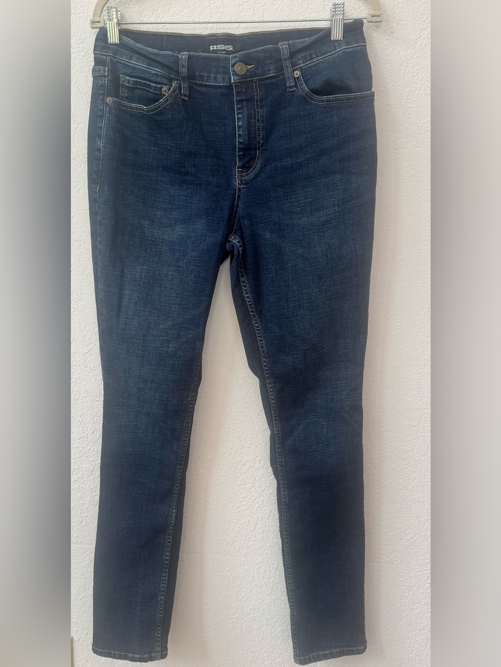 RSQ Slim Taper stretch clean medium blue denim jean